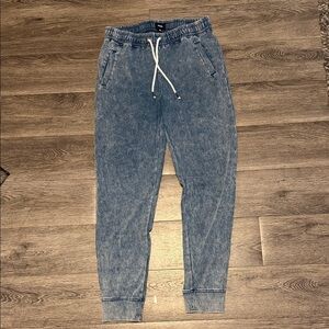 Blue Jogger cozy Pants with Drawstring